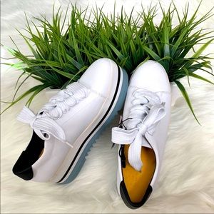 Zara white platform sneakers